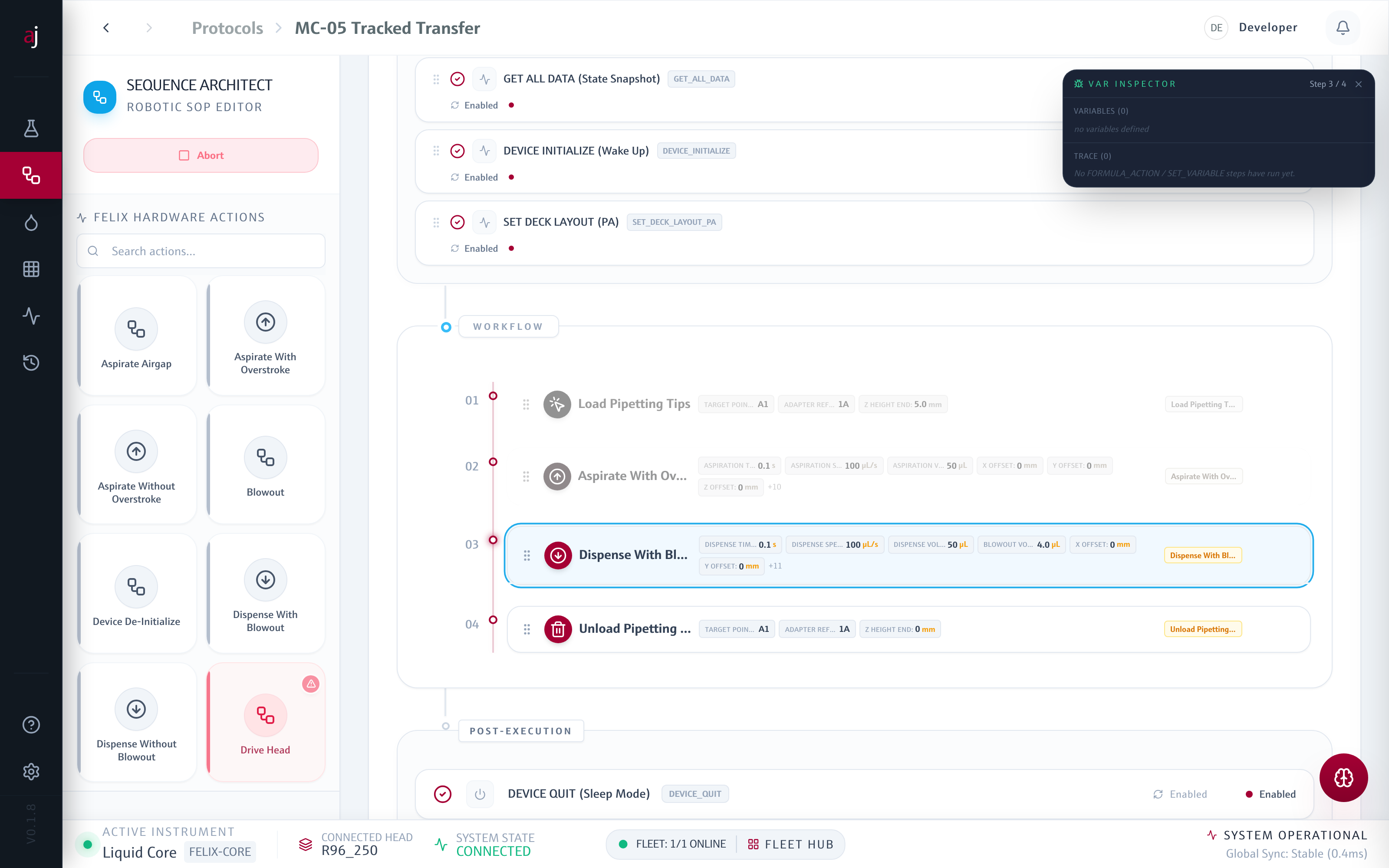 Sim-Lauf mit Volume Tracking