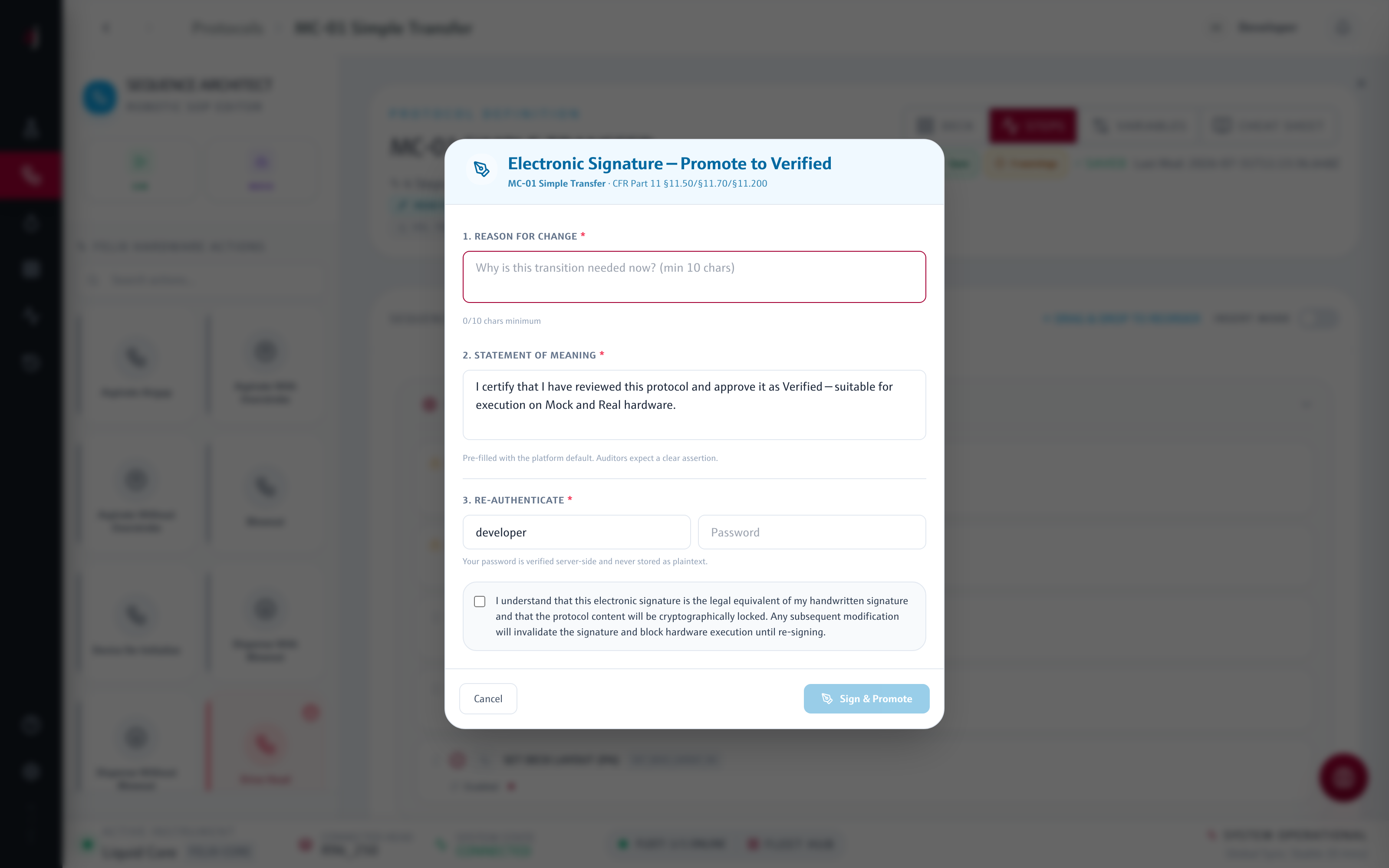 Electronic Signature Modal